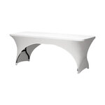 Perel Housse de table pour table rectangulaire Arquée Blanc FP400