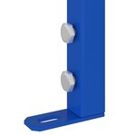 vidaXL Support mural de salle de bain Bleu 50 x 17.5 x 136 cm Acier
