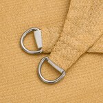 vidaXL Voile d'ombrage 160 g/m² rectangulaire sable 2x5 m PEHD