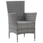 vidaXL Ensemble à manger d'extérieur 9Pièces coussins Résine tressée Gris