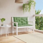vidaXL Coussins de banc de jardin lot de 2 motif de feuilles