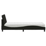 vidaXL Lit avec matelas noir 80x200 cm tissu
