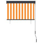 vidaXL Store roulant d'extérieur 100x250 cm Blanc et orange
