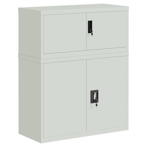 vidaXL Classeur gris clair 90x40x110 cm acier