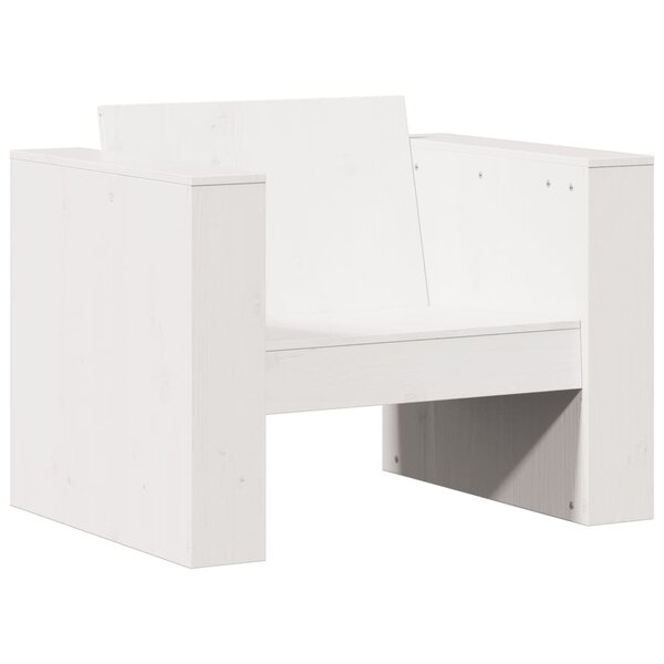 vidaXL Canapé de jardin blanc 79x60x62 cm bois de pin massif