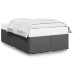 vidaXL Cadre de lit Gris foncé 120 x 200 cm Tissu
