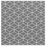 vidaXL Tapis d'extérieur ARAKIL Gris et blanc 300 x 300 cm PP