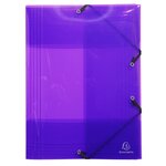 Chemise PP 3rab+élas.A3 CRYSTAL COLOURS EXACOMPTA