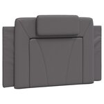 vidaXL Lit avec matelas gris 80x200 cm similicuir