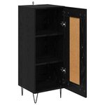 vidaXL Buffet Chêne noir 34 5 x 34 x 90 cm Bois d'ingénierie et fer