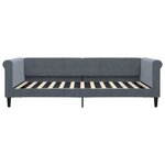 vidaXL Lit de repos sans matelas gris foncé 100x200 cm velours