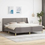 vidaXL Cadre de lit avec matelas avec tête de lit Polyester