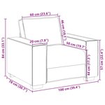 vidaXL Canapé Fauteuil Vert Foncé 100x78x84 cm Tissu