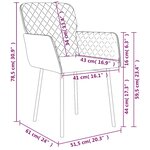 vidaXL Chaises à manger lot de 2 Gris foncé Velours