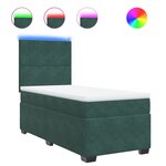 vidaXL Sommier à lattes de lit avec matelas Vert foncé 100x200 cm