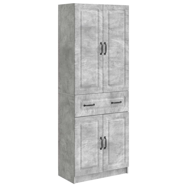 vidaXL Ensemble de Meubles 2 Pièces Gris béton Bois d'ingénierie