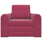 vidaXL Canapé-Lit Bordeaux 98 x 71 x 83 cm Velours