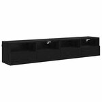 vidaXL Meubles TV muraux 2 Pièces Chêne noir 80 x 30 x 30 cm