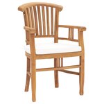 vidaXL Ensemble à dîner de jardin 9 Pièces avec coussins Teck solide