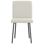 vidaXL Chaises à manger lot de 4 Crème Velours