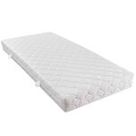 vidaXL Lit avec matelas Gris foncé Tissu 160x200 cm