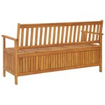 vidaXL Banc de rangement de jardin 148 cm bois d'acacia solide