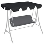 Vidaxl toit de rechange de balançoire noir 150/130x70/105 cm