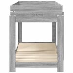 vidaXL Lit Superposé pour Enfants Gris Sonoma 90 x 200 cm