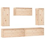 vidaXL Meubles TV 5 Pièces Bois massif de pin