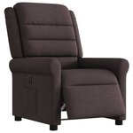 vidaXL Fauteuil inclinable électrique Marron foncé Tissu