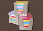 Lot de 6 Blocs cube de 600 feuillets multicolores