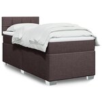 vidaXL Sommier à lattes de lit avec matelas Marron foncé 90x200 cm