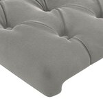 vidaXL Tête de lit avec oreilles Gris clair 147x16x78/88 cm Velours