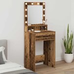 vidaXL Table de Toilette avec tiroir Bois ancien 50 x 41 x 135 cm