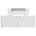 vidaXL Lit bibliothèque sans matelas blanc 135x190 cm bois pin massif