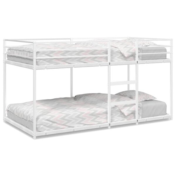 vidaXL Lit superposé sans matelas blanc 100x190 cm acier
