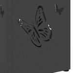 vidaXL Porte-parapluie Noir 15 5 x 15 5 x 49 cm Métal