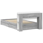 vidaXL Cadre de lit avec rangement avec tiroir Sonoma gris 75 x 190 cm