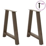 vidaXL Pieds de table à manger en forme de A  2 pièces  80 x (72-73) cm  acier