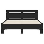 vidaXL Cadre de lit avec LED sans matelas noir 120x190 cm