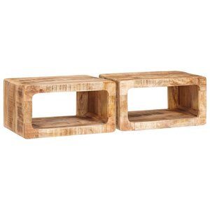 vidaXL Tables de chevet 45 x 30 x 24 cm bois de manguier massif