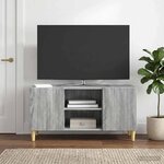 vidaXL Meuble TV Sonoma gris 102 x 34 5 x 50 cm Bois d'ingénierie