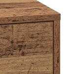 vidaXL Table de chevet avec lumières LED en bois ancien