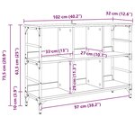 vidaXL Buffet Marron 102 x 32 x 73.5 cm Bois d'ingénierie