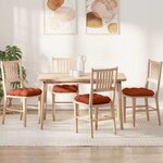 vidaXL Coussins de siège 4 Pièces Rouge orange 45 x 45 cm