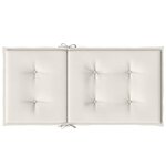 vidaXL Coussins de chaise à dossier bas lot de 2 crème mélangé tissu
