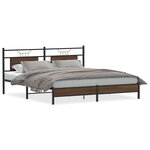 vidaXL Cadre de lit sans matelas chêne marron 183x203 cm