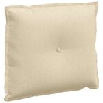 vidaXL Coussin de Dos Crème 60 x 19 x 50 cm tissu
