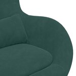 Chaise Œuf en Velours Vert Foncé vidaXL