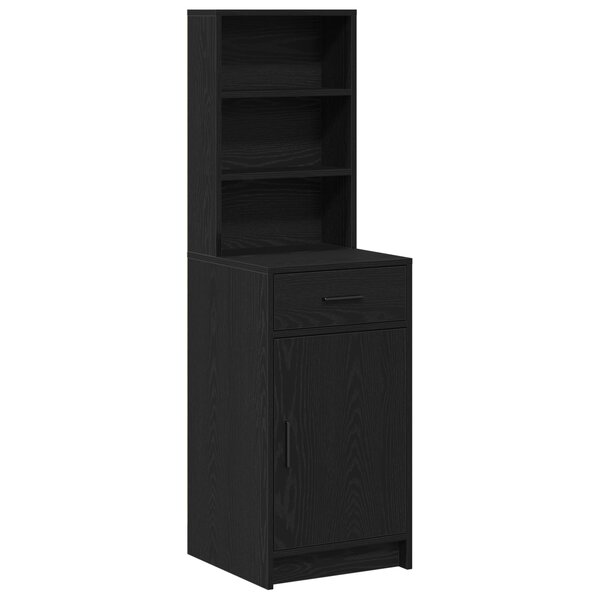 vidaXL Armoire haute en chêne noir - 40x41x135 cm  fabriquée en bois d'ingénierie